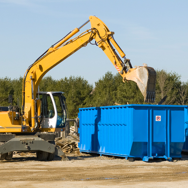 are there any restrictions on where a residential dumpster can be placed in Cee Vee